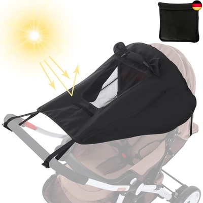 TOPJOWGA Sonnensegel Kinderwagen, Universal Sonnensegel für Kinderwagen mit UV 