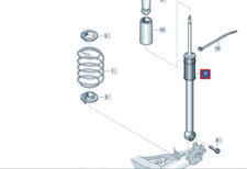 SEAT IBIZA V KJ1 Gasdruckstoßdämpfer hinten 2Q0513119BG DNEUES ORIGINAL