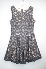 City Triangle Vintage Black Lace Fit & Flare Dress-Size 9-Whimsigoth