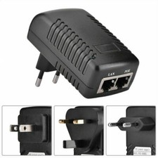 DC48V 0.5A Wall PoE Injector Ethernet Adapter Power Supply RJ45 LAN for Phone US