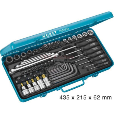 HAZET TORX screw tool set 1555/64 NEW IN BOX SHIPS FROM US  MADE IN GERMANY 64PC