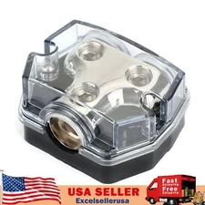 2x Distribution Block 1x0 In 2x0 GA Out Splitter Fusebox for Car Audio Marine UE