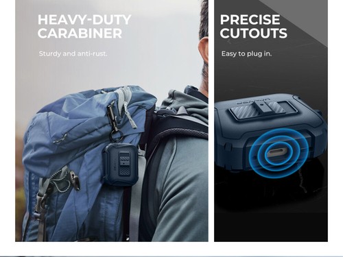 DEXNOR Schutzhülle für AirPods Pro 2 Ohrhörer Stoßfest Robust Cover - Bild 46 von 60