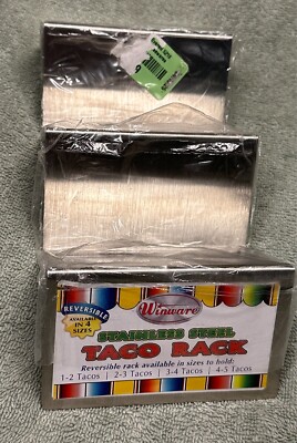 Winco 2-3 Compartments Taco Holder Stainless Steel  TCHS-23. new See desc...