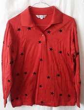 Authentic Vintage Christian Dior Sports red Polo Shirt womens Size 90 c10