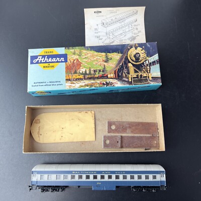 HO Athearn Blue Box 1855 Std. R Roof Coach Baltimore & Ohio B&O 1714 Built