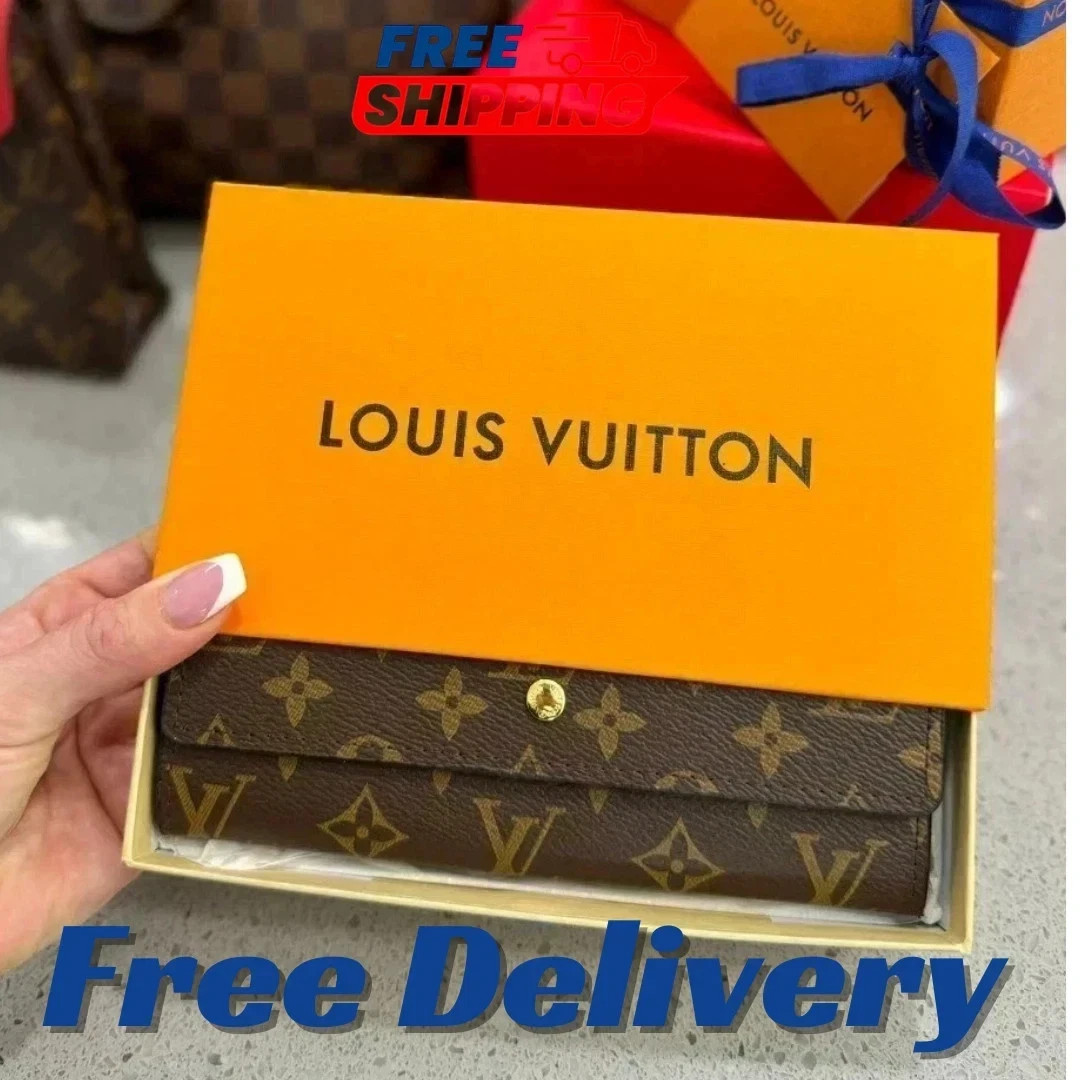 Authentic Louis Vuitton Portefeuille Sarah Monogram Long Wallet – Brown