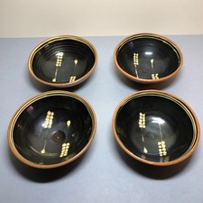 Coldstone studio pottery bowl X4  Circa 1950s - Trailing Wheatsheaf Pattern -