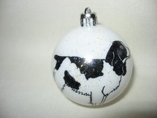 NEW HANDPAINTED ENGLISH SPRINGER SPANIEL UNBREAKABLE CHRISTMAS ORNAMENT 2 1/2"