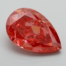 8.24 Ct Fancy Vivid Pink Color VS1 Lab Grown Pear Cut IGI Certified CVD Diamond