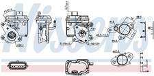 NISSENS 98596 AGR-Ventil für MERCEDES-BENZ,NISSAN,OPEL,RENAULT,VAUXHALL