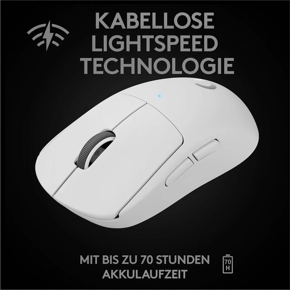 Logitech G PRO X SUPERLIGHT kabellose Gaming-Maus mit HERO 25K Sensor - Weiß - Bild 3 von 4