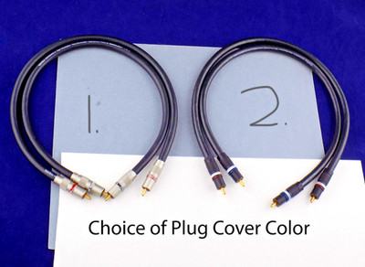 Monster Interlink Reference A Cables 20 inch Pair CHOOSE Plug Cover Color