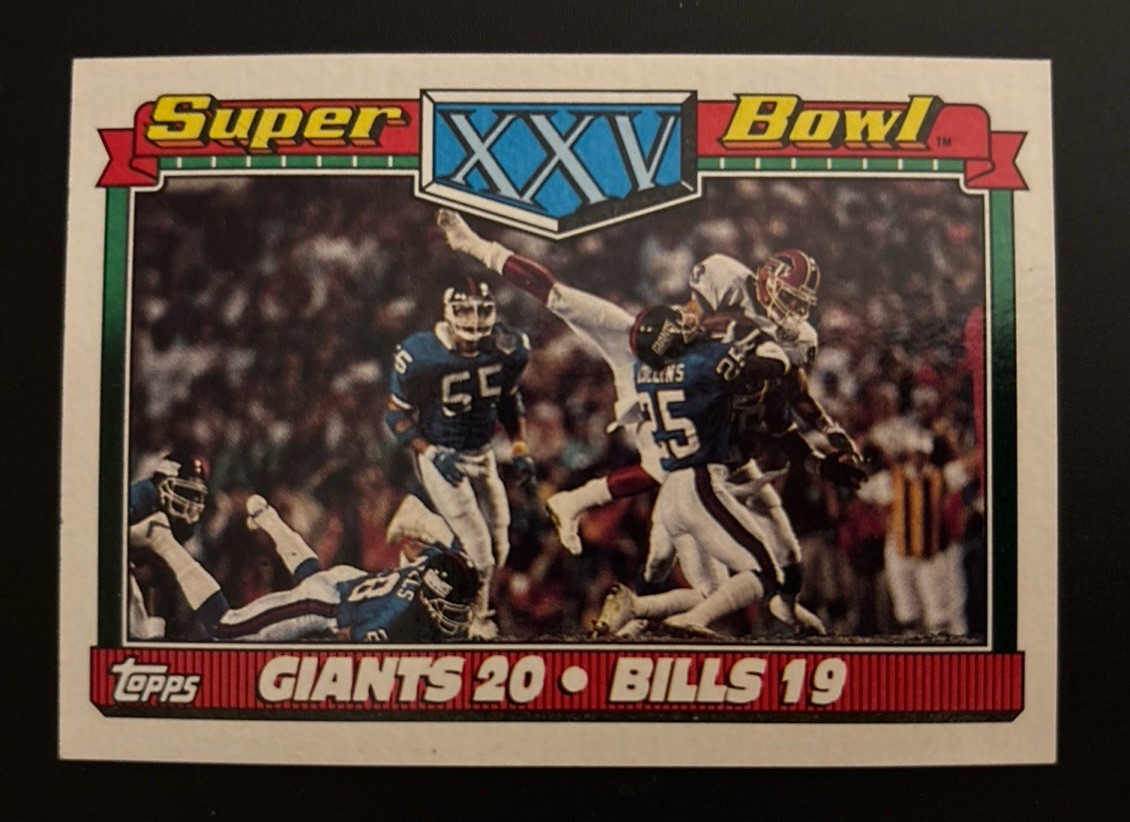 1991 Topps #1 Jeff Hostetler Super Bowl XXV 25 New York Giants Nice Look!