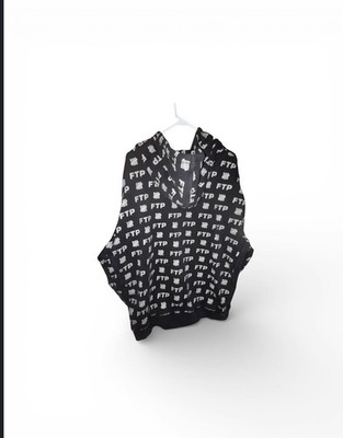 FTP x Undefeated All Over Graphic Print Black Fleece Hoodie 2XL | eBay