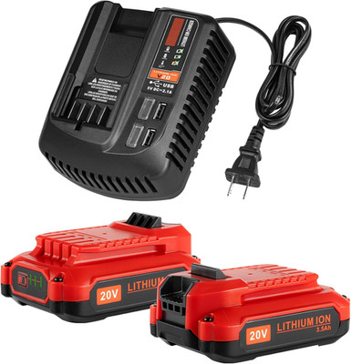 2Pack 20V 3.5Ah Battery and Charger Set for Craftsman 20V Lithium Battery CMCB20