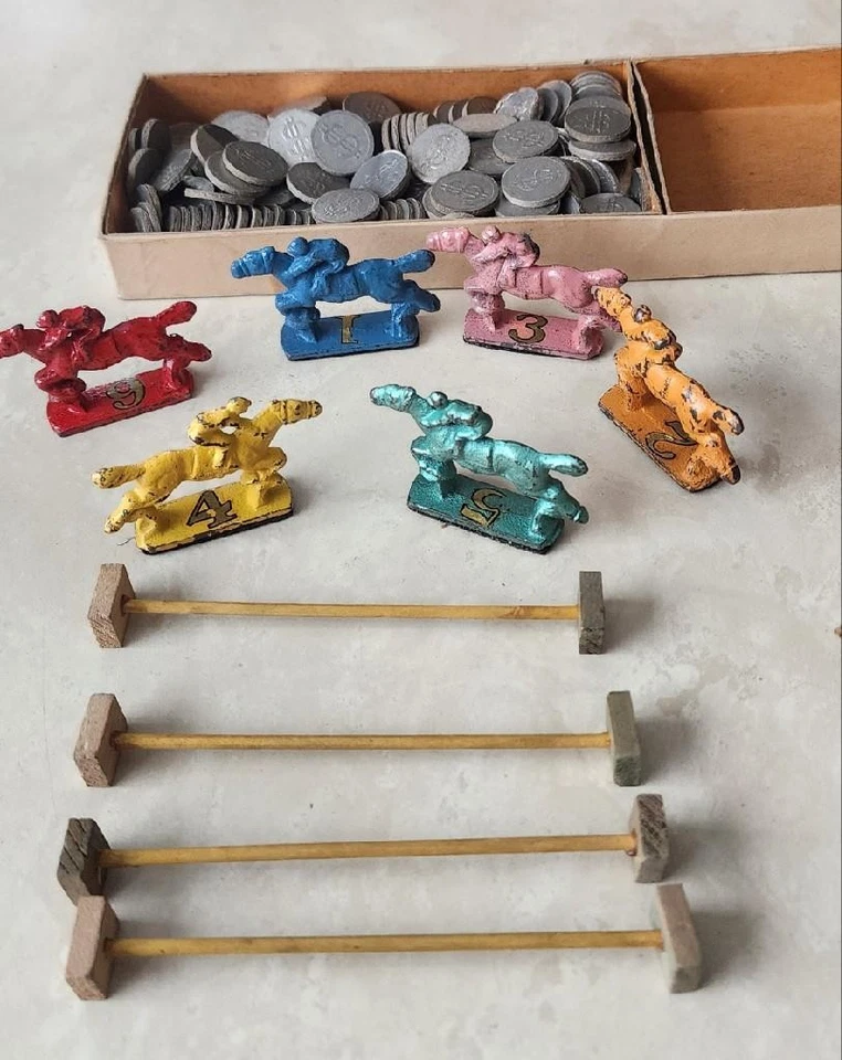 MARX BROS. VINTAGE HORSE RACING GAME BELMONT PARK C. 1931 TABLE TOP PARTY GAME - Image 4 of 4