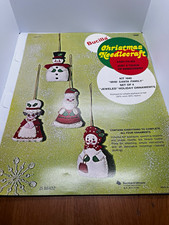 Bucilla 1640 Jeweled Mini Santa Family Holiday Felt Ornaments instructions ONLY