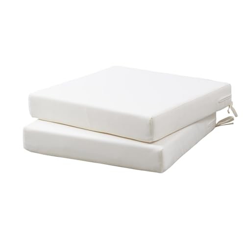 Patio Chair Cushions Non Slip Bottom Chair Pad with Ties Waterproof 18x18 Beige - Foto 2 di 7