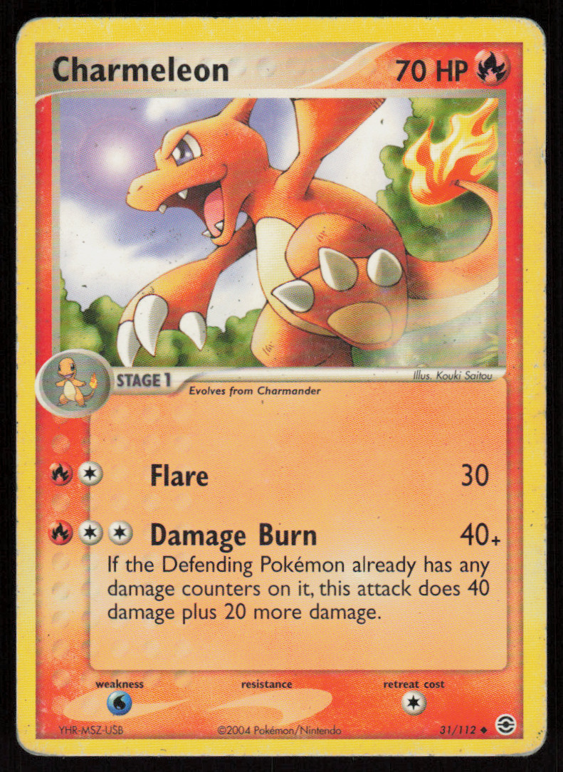 Charmeleon 31/112 Uncommon FireRed & LeafGreen Pokemon HP