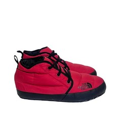 The North Face Hombres Mens Traction Booties Size 11 Red Quilted Indoor Outdoor