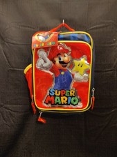 NWT Nintendo Super Mario Bros Kids Reusable Insulated Lunch Bag w Mesh Holder