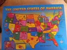 4 Wooden Peg Puzzles Children W/ Storage Great Educational  Homeschool Tools