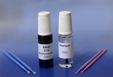 Lackstift-Set BMW C10 Mediterranblau met. + Klarlack , 2 x 10ml + 4 Lacktupfer