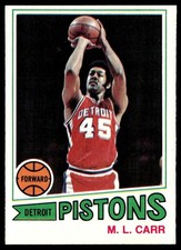 1977-78 Topps Basketball Card M.L. Carr RC Detroit Pistons #47 NM