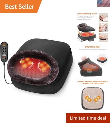 2-in-1 Shiatsu Foot and Back Massager with Soothing Heat for Ultimate Relaxation