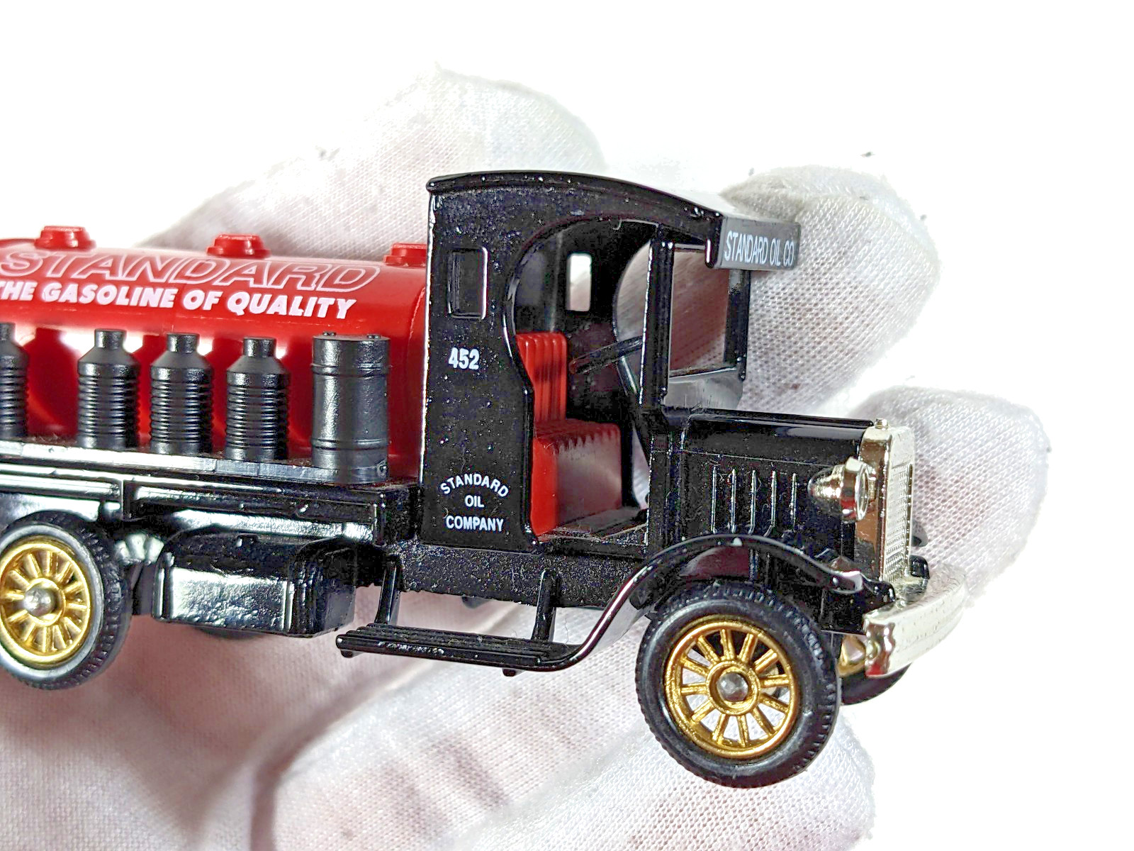 Lledo Standard Oil Red Crown Gasoline black diecast truck.