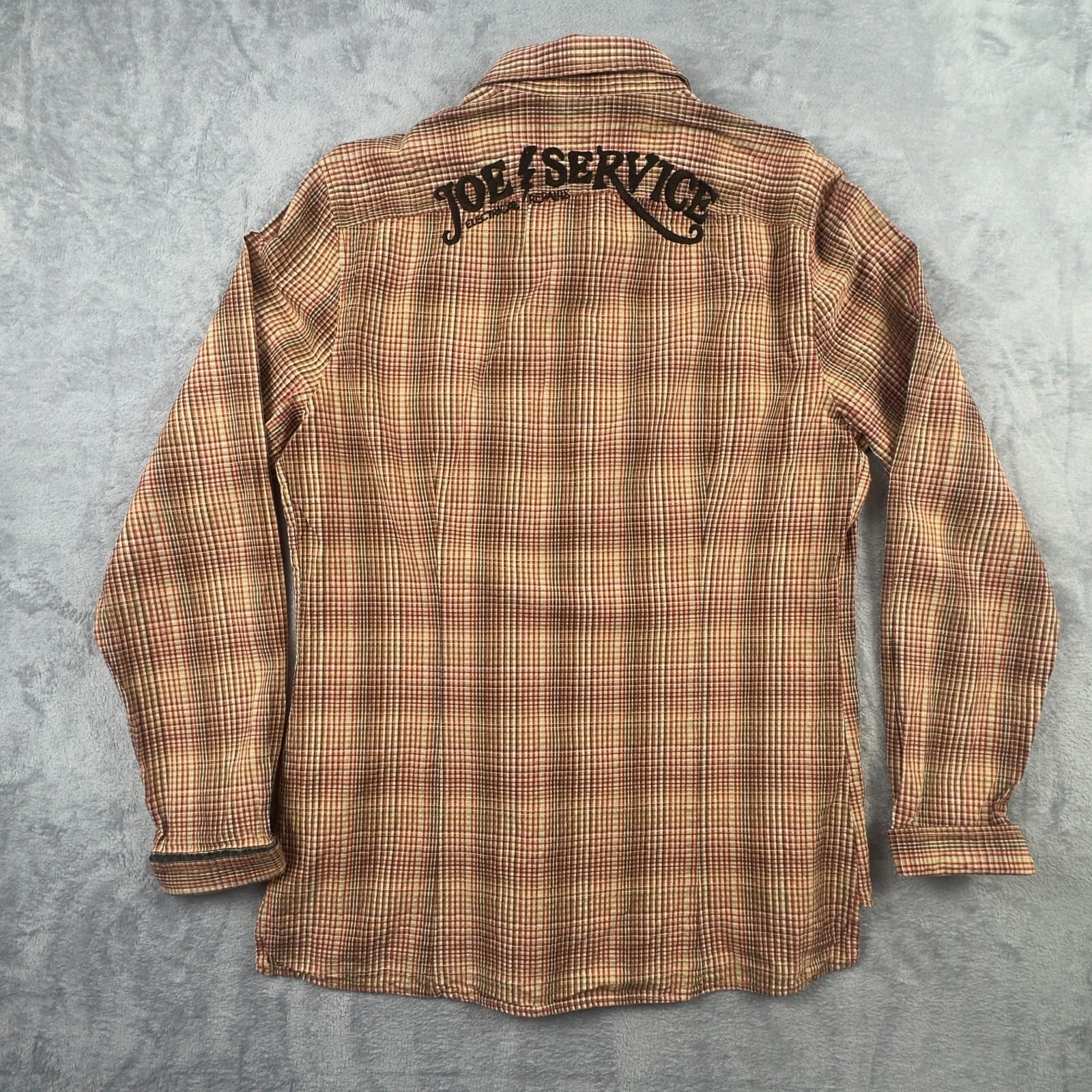 Sisley Multi Color Plaid Men Long Sleeve Button Up Size Medium Made In Italy image 7