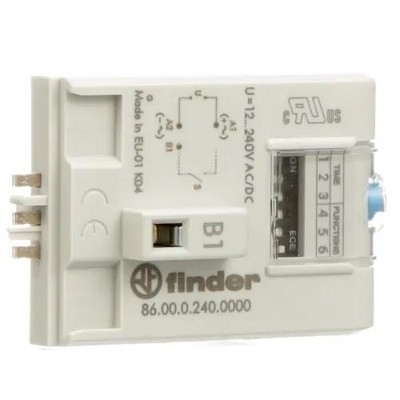 1PC FINDER 86.00.0.240.0000 Time Delay Relay, 0.05-100 Hrs, Socketable, Mul