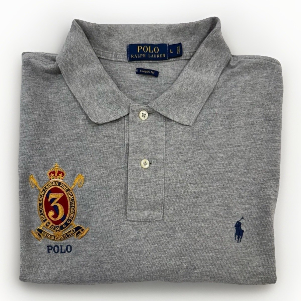 Polo Ralph Lauren Polo Shirt Men's Large Classic Fit Big Crest