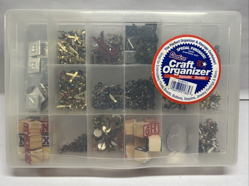 Lot of Craft Organizer BeDazzler Rhinestones & Fashion Studs Nailheads Fastener