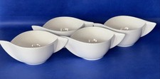 Set of 4 Villeroy Boch New Wave 1748 White Porcelain Soup Cups/Bowls Germany