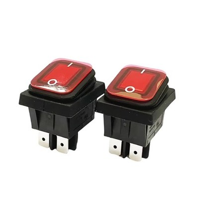 2 STÜCK WÄRMESCHRANK EIN AUS SCHALTER 30 AMP ROT NEON WIPPE 30 A HEAVY DUTY IP67