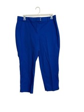 Talbots Curvy Perfect Crop Pants Size 14 Blue