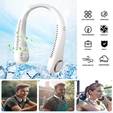 Portable Mini Hanging Neck Fan Small Bladeless Fans Hands Free USB Rechargeable