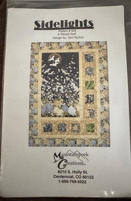 Mountainpeek Creations Sidelights pattern 302 Pieced Quilt 46.5'' x 62.5'' uncut