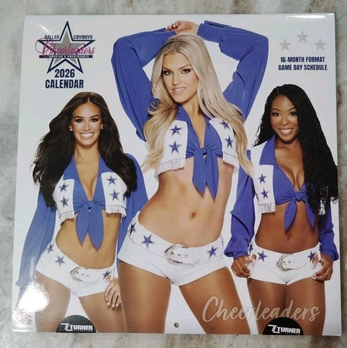 NFL Dallas Cowboys Cheerleaders 2026 Wall Calendar By Turner