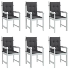 Lowback Chair Cushion Set of 6 Melange anthracite