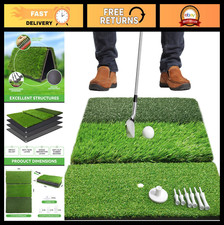Golf Hitting Mat with Swing Path Feedback, Heavy-Duty Anti-Slip Base, Portable T