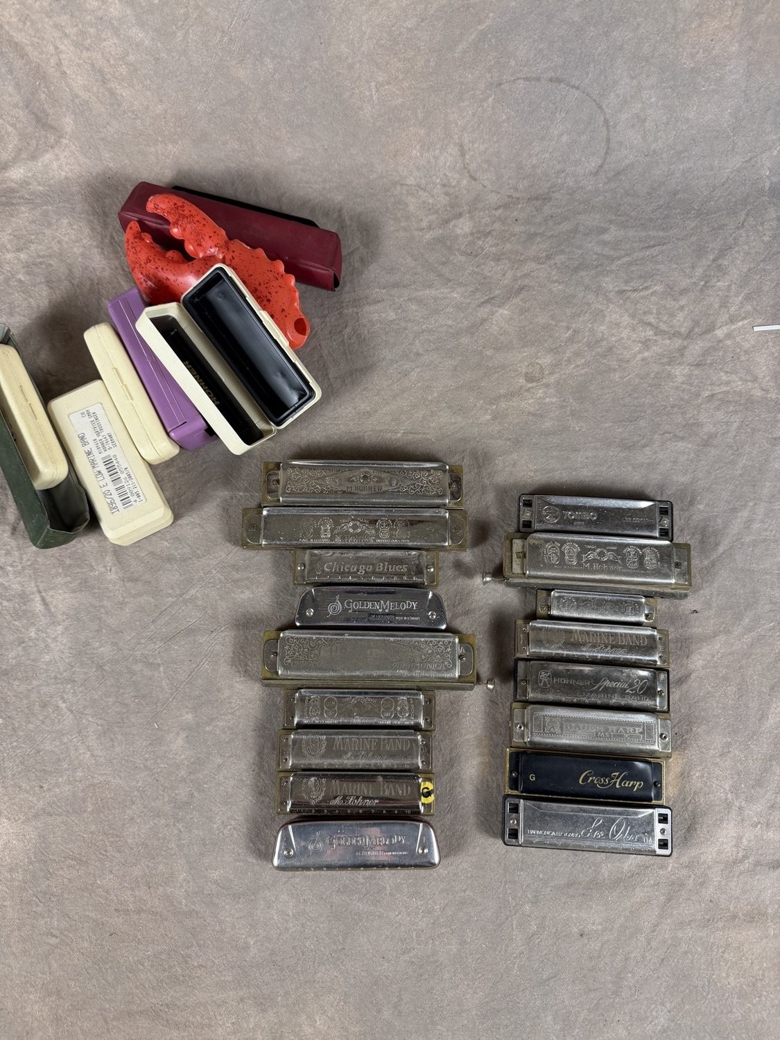 Hohner Marine Band Super Chromonica Golden Melody harmonica lot blues and folk
