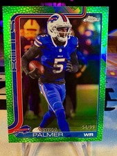 2025 Joshua Palmer Topps Chrome Football Leather Green /99 #31 Buffalo Bills