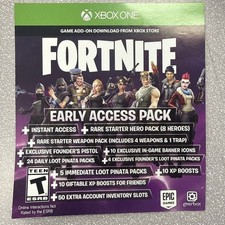 1x Fortnite Xbox Deluxe Founders Early Access Pack Code Only Valid Unused One X
