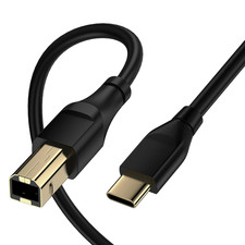 10FT USB C Printer Cable Type C to B Cord for MacBook Pro Air iPad HP Canon