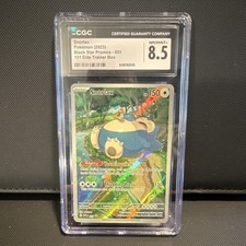 Pokémon Snorlax CGC 8.5 Holo Promo Card 051 Sv Scarlet & Violet 2023
