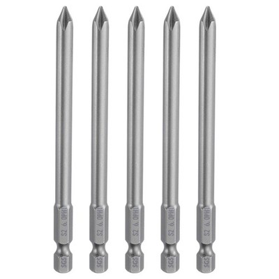 5pcs Phillips PH1 Screwdriver Tip for Magnetic 1/4'' Hexagon 100mm 6mm