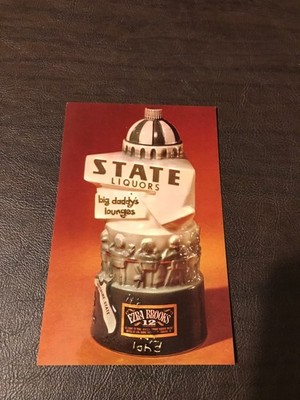 UNPOSTED POSTCARD - ERZA BROOKS WHISKEY DECANTER - IN HONOR OF BIG DADDY'S